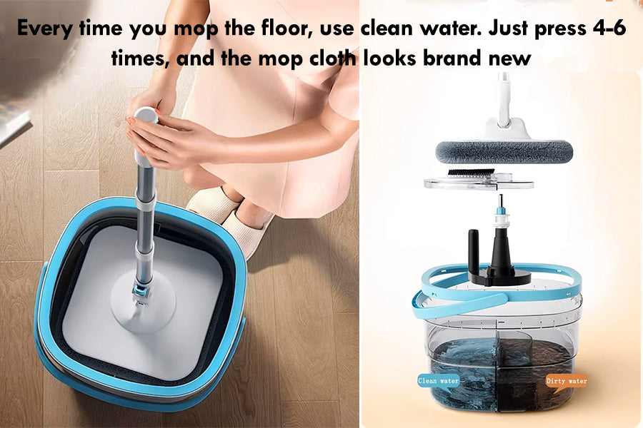 One Set Household Spin Mop & Bucket Set