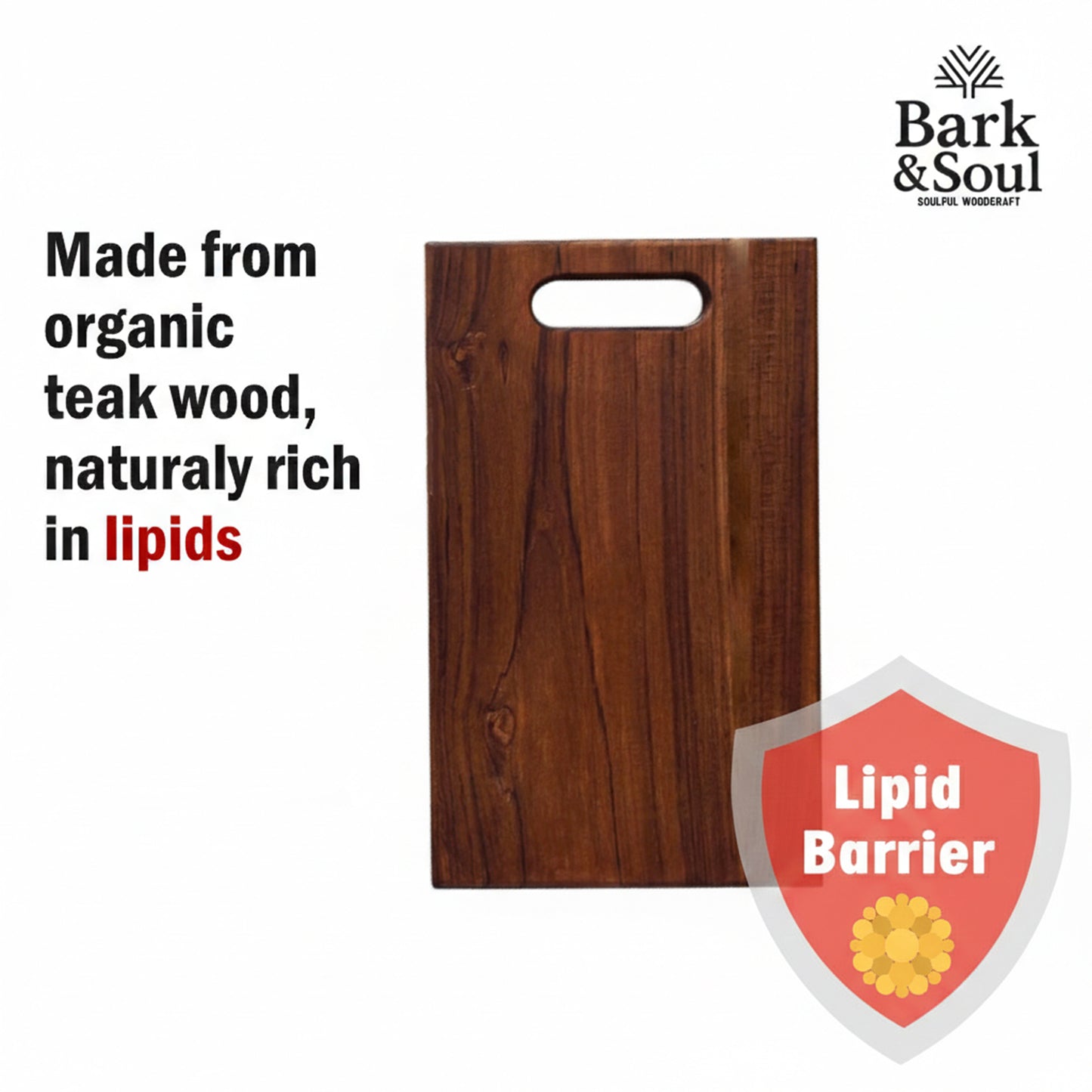 Bark & Soul Teakwood Chopping Board