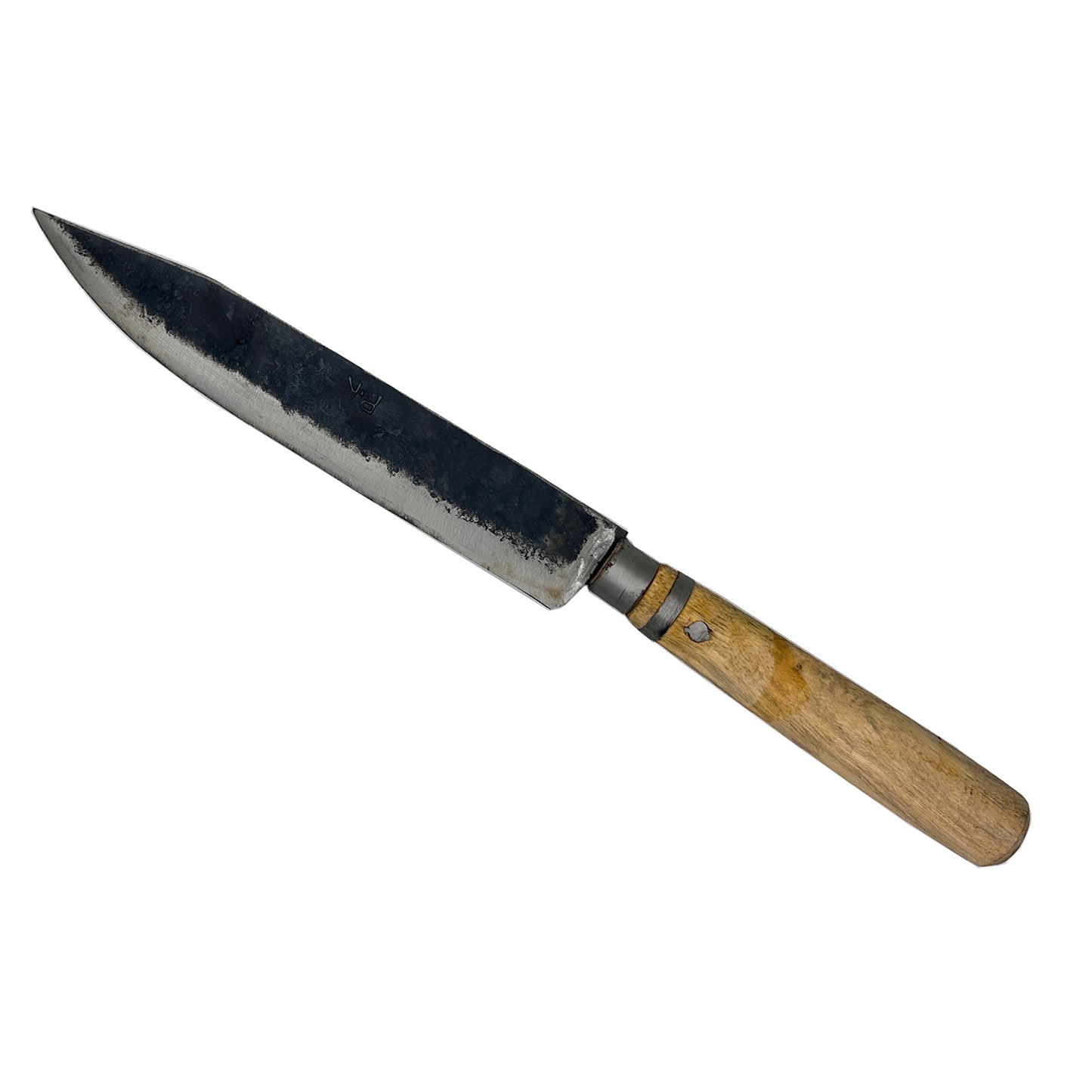 Handmade Forged Kitchen Knife | Multipurpose car leaf Knife for Cutting Meat, Fish & Vegetables | Medium Size | Traditional Knife with Wooden Handle (Brown)