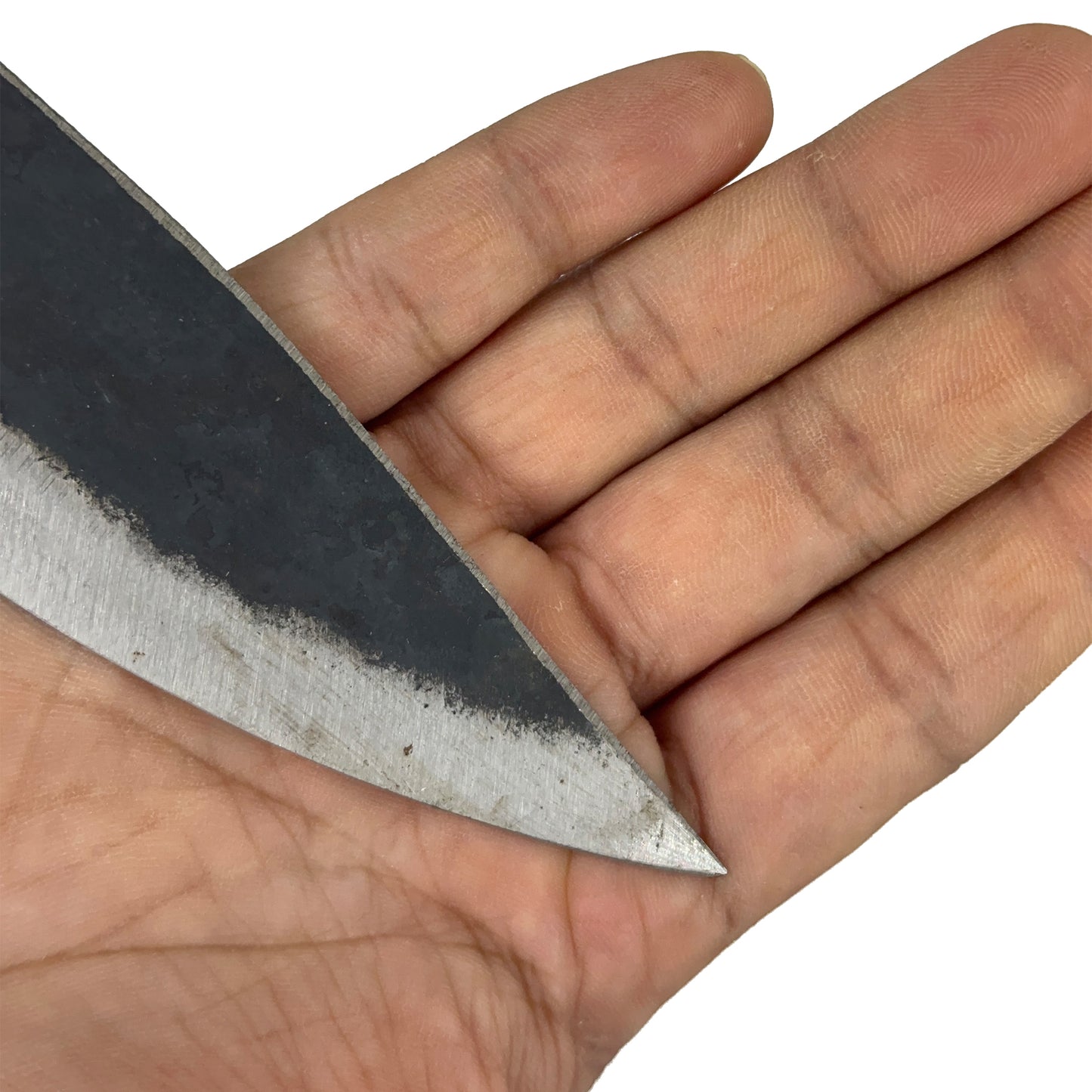 Handmade Forged Kitchen Knife | Multipurpose car leaf Knife for Cutting Meat, Fish & Vegetables | Medium Size | Traditional Knife with Wooden Handle (Brown)