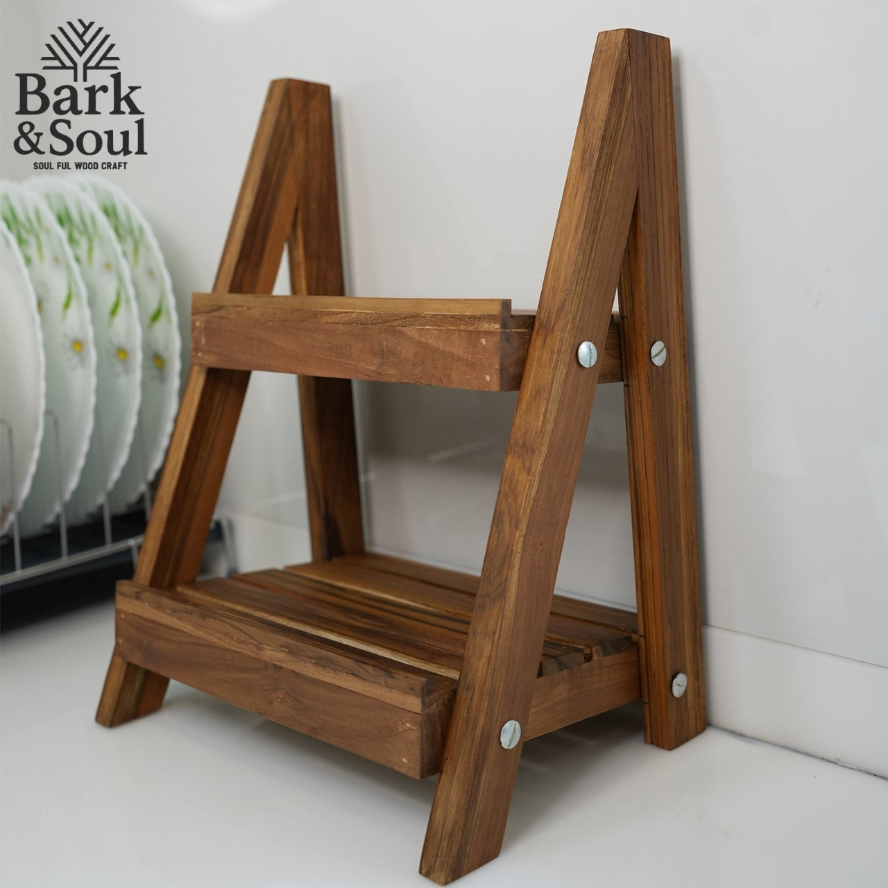Brak & Soul Handmade Teak Wood Spice Rack