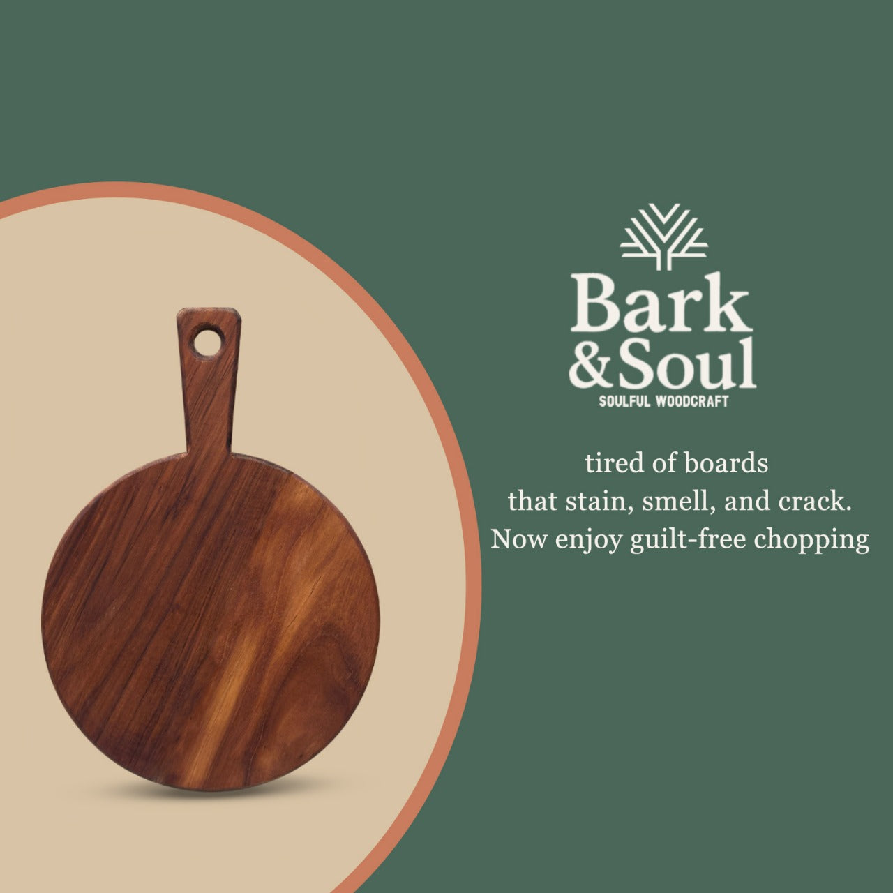 Bark & Soul Teakwood Chopping Board