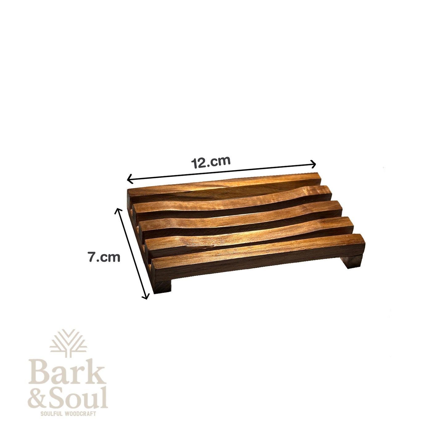 Bark and Soul Teak Wood Soap Dish