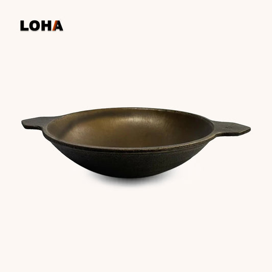 Loha Cast Iron Appam Tawa | Soft Center Crispy Edge | 100% Natural Cast Iron | 9 inch