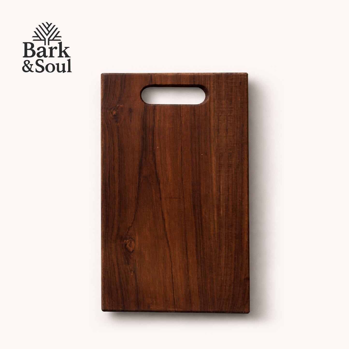 Bark & Soul Teakwood Chopping Board Square Premium Wooden Cutting Board