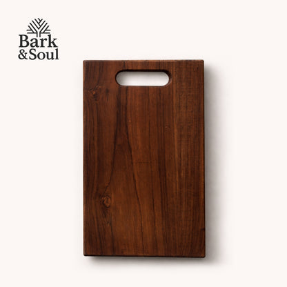 Bark & Soul Teakwood Chopping Board Square Premium Wooden Cutting Board