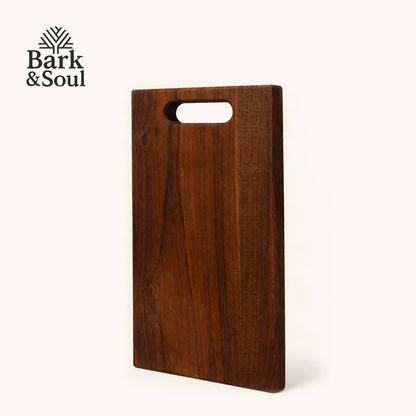 Bark & Soul Teakwood Chopping Board Square Premium Wooden Cutting Board