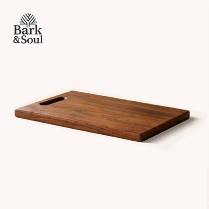 Bark & Soul Teakwood Chopping Board Square Premium Wooden Cutting Board