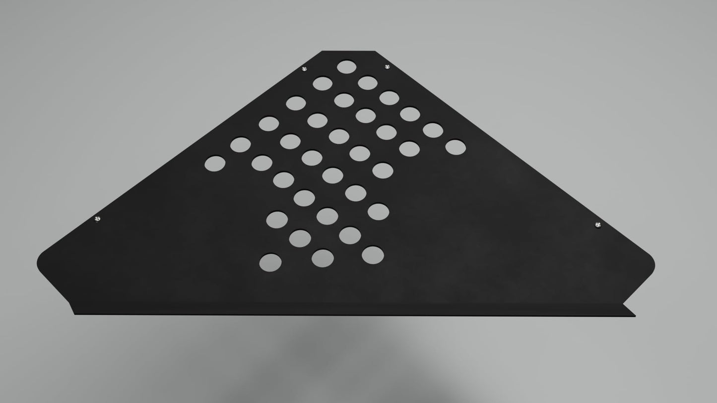 Geeth Influence Shimmery Aluminium Corner Shelf Black 300x300 MM , #6045 AL