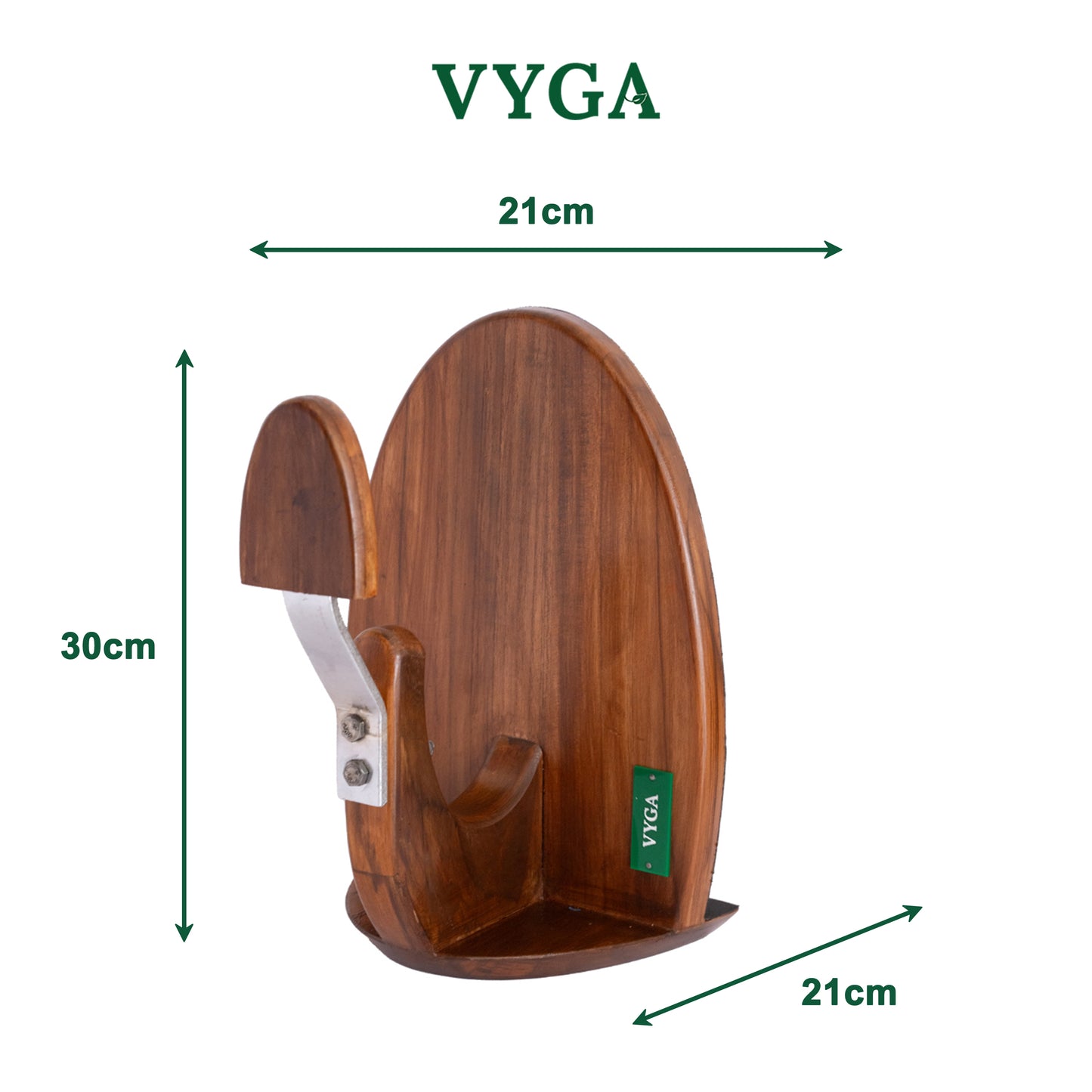 Vyga CURVE Premium Teak Wood Coconut Scraper — Handcrafted in Kerala 🥥✨