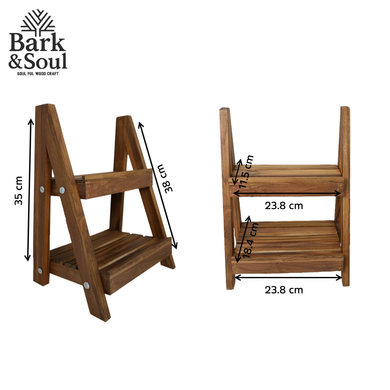 Brak & Soul Handmade Teak Wood Spice Rack
