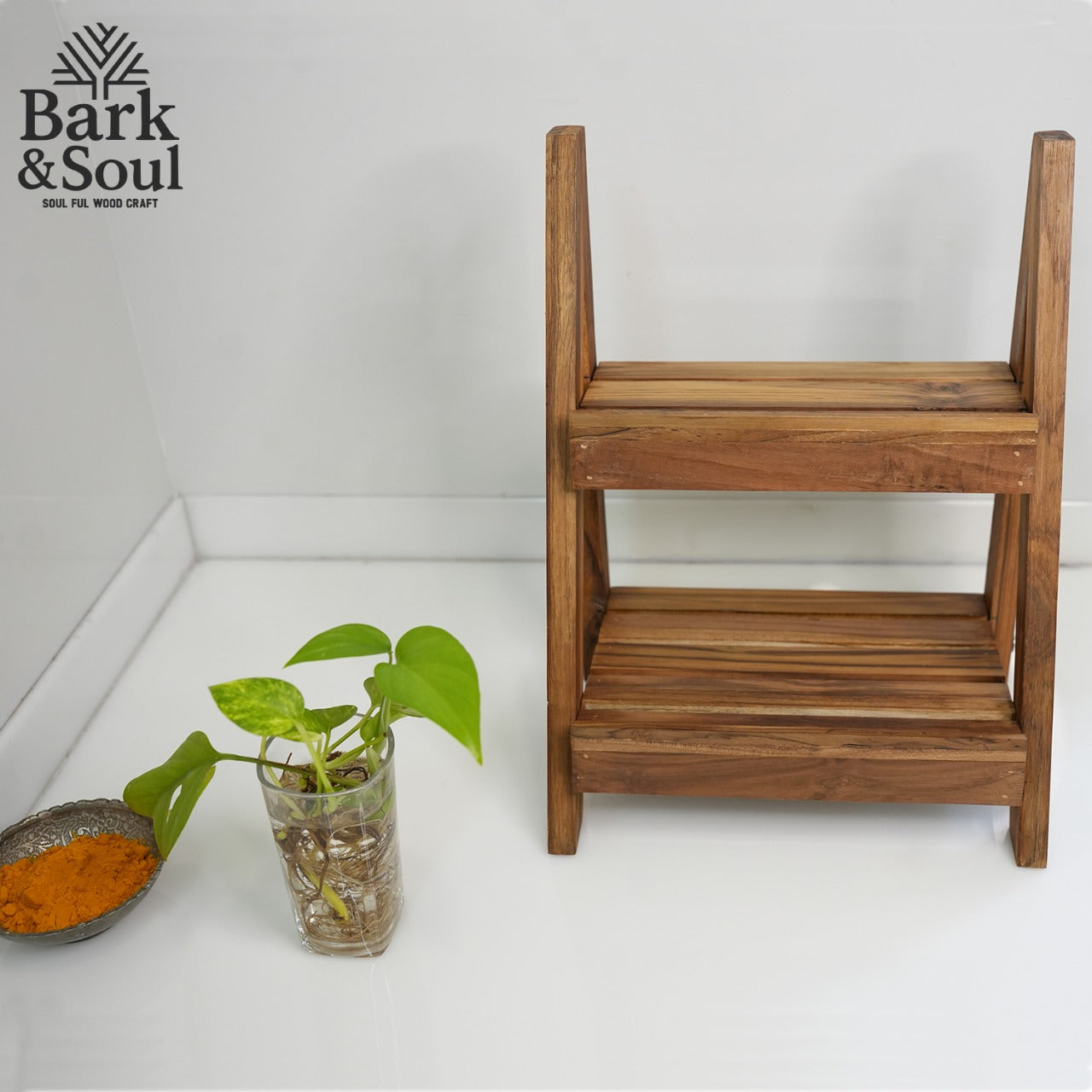 Brak & Soul Handmade Teak Wood Spice Rack