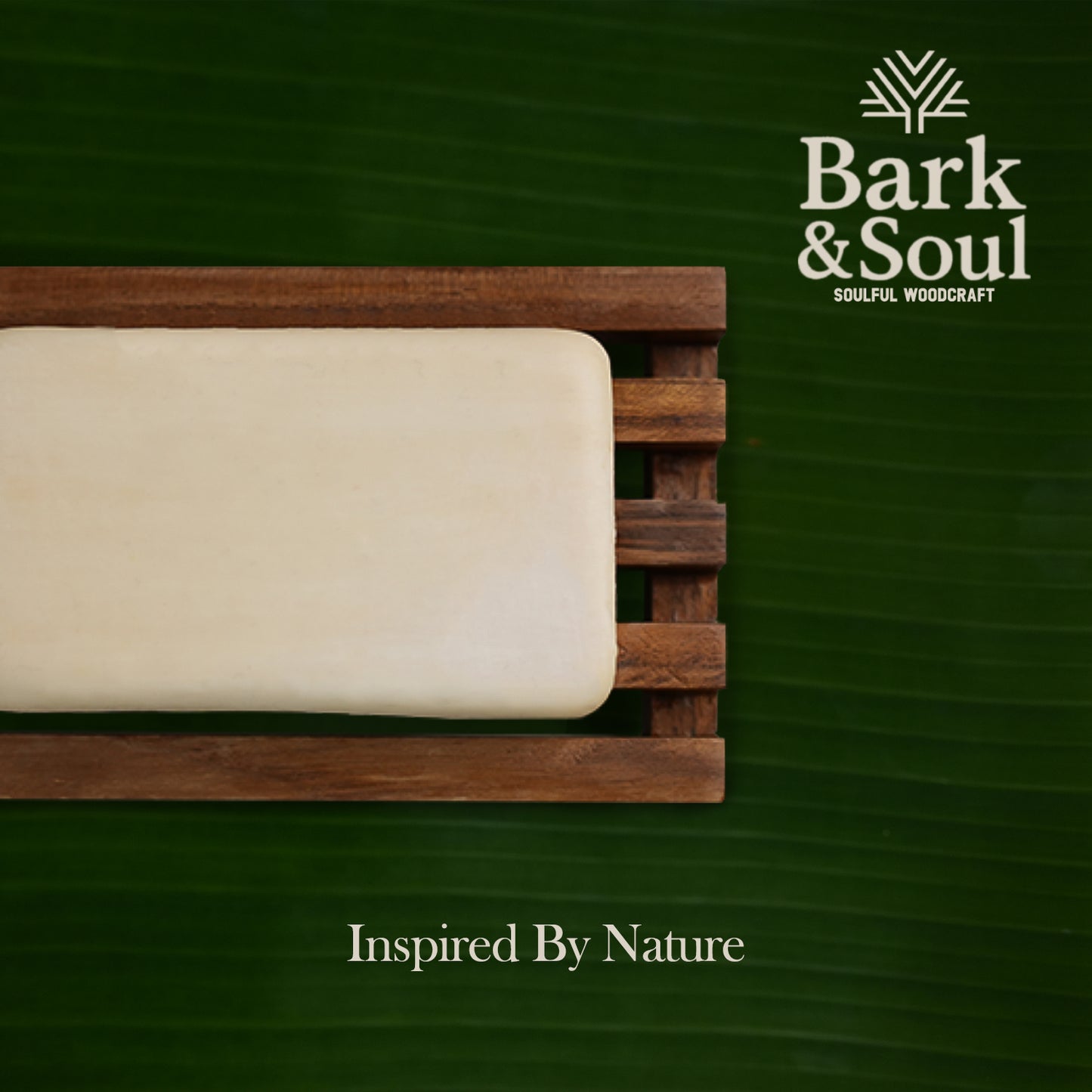 Bark and Soul Teak Wood Soap Dish