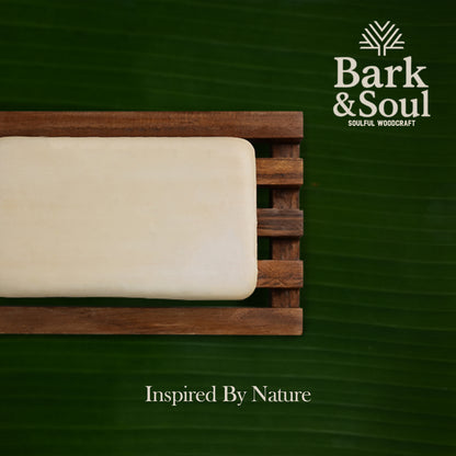 Bark and Soul Teak Wood Soap Dish