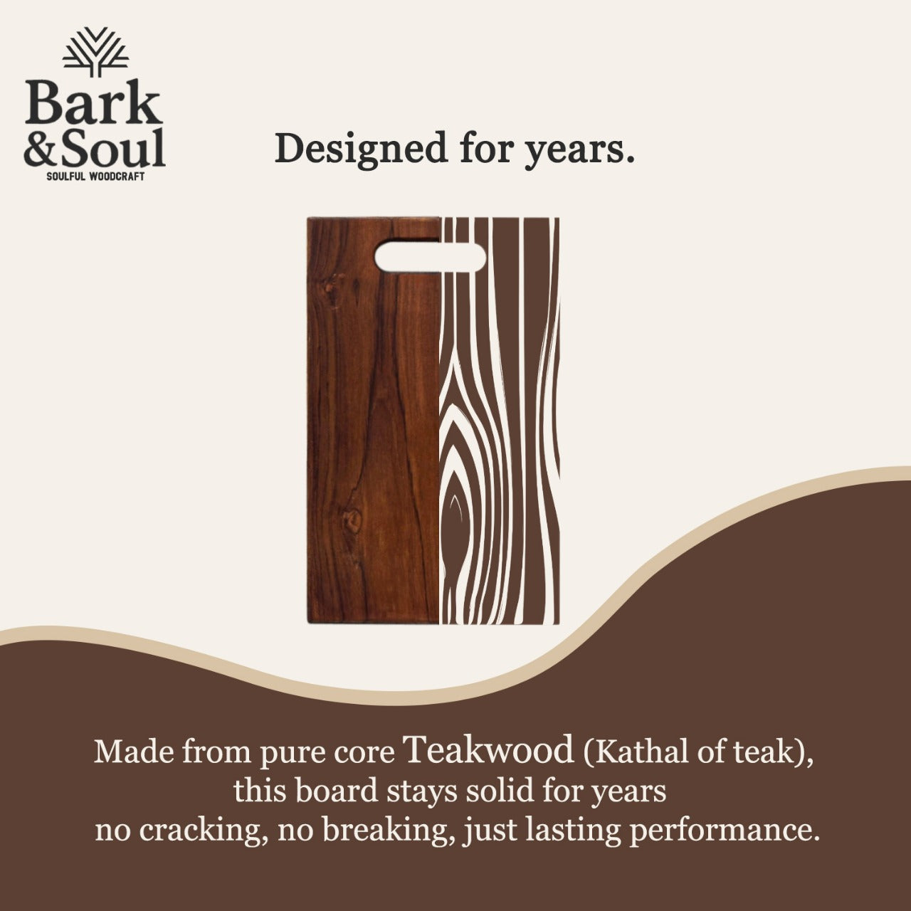 Bark & Soul Teakwood Chopping Board
