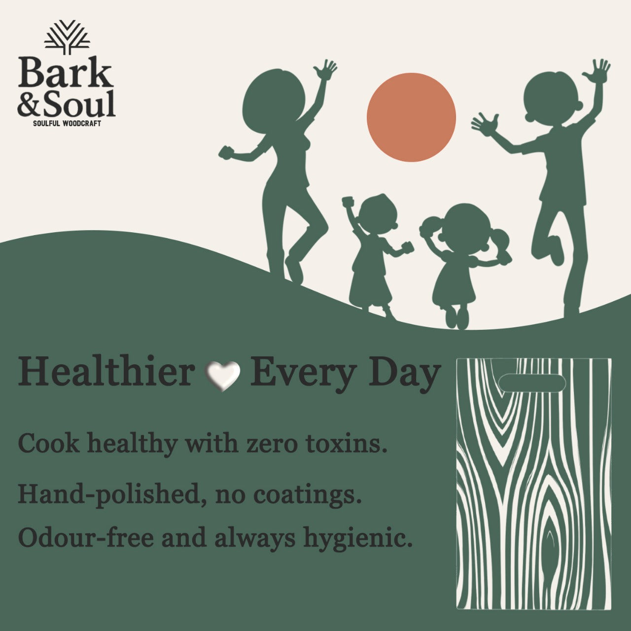 Bark & Soul Teakwood Chopping Board