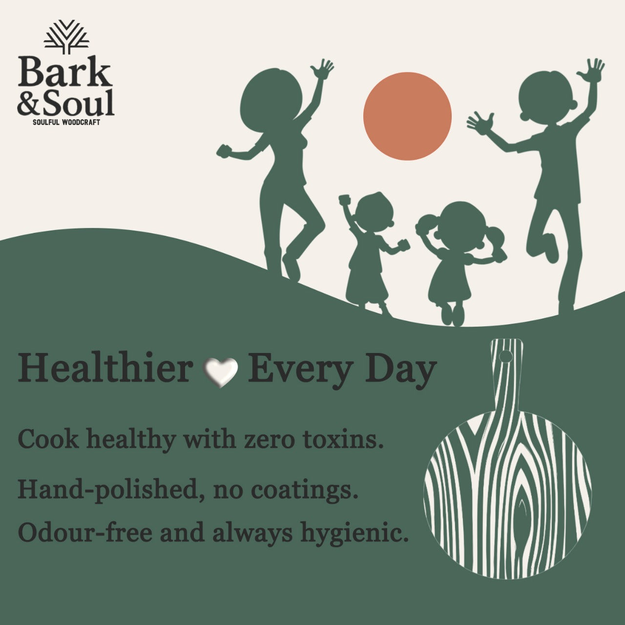 Bark & Soul Teakwood Chopping Board