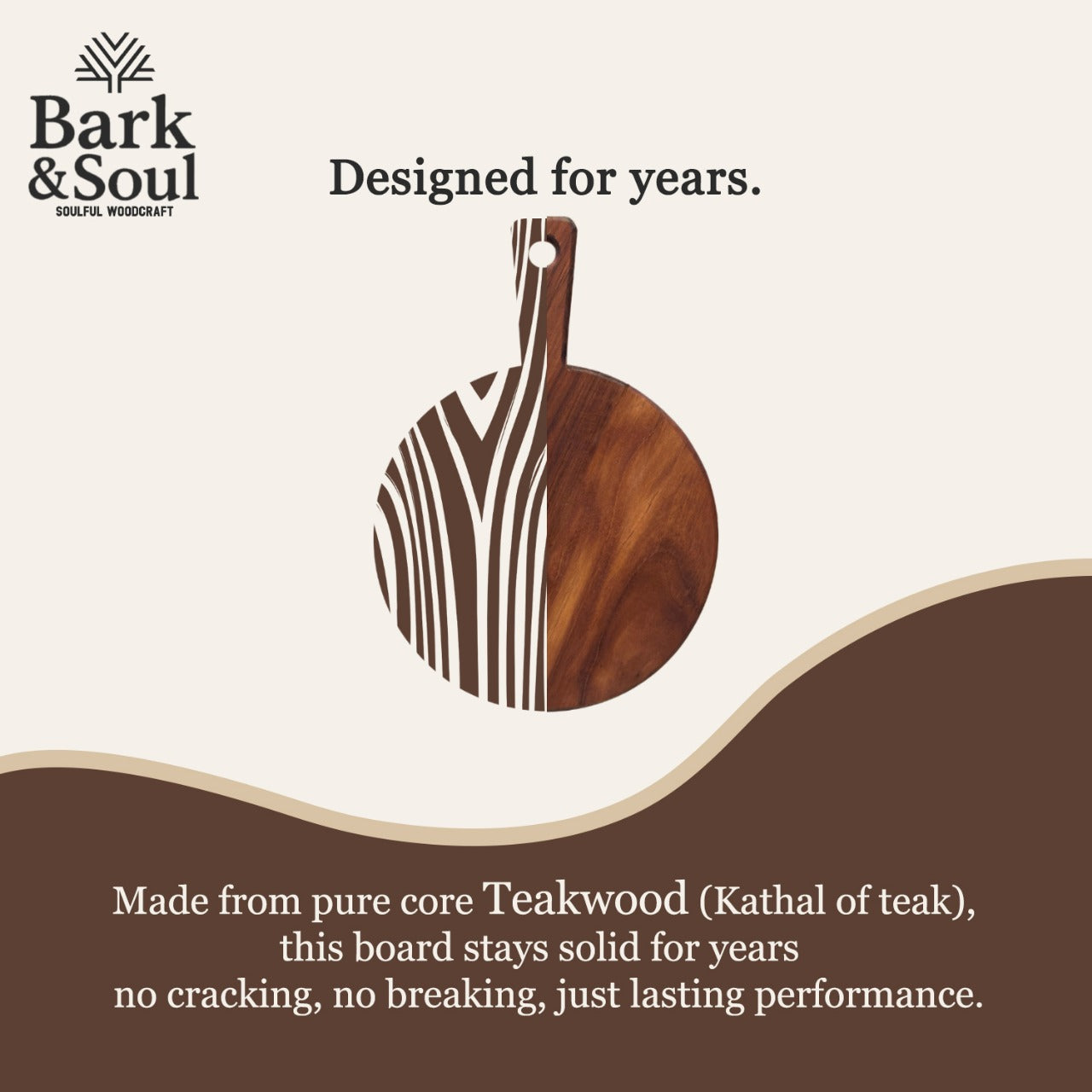 Bark & Soul Teakwood Chopping Board