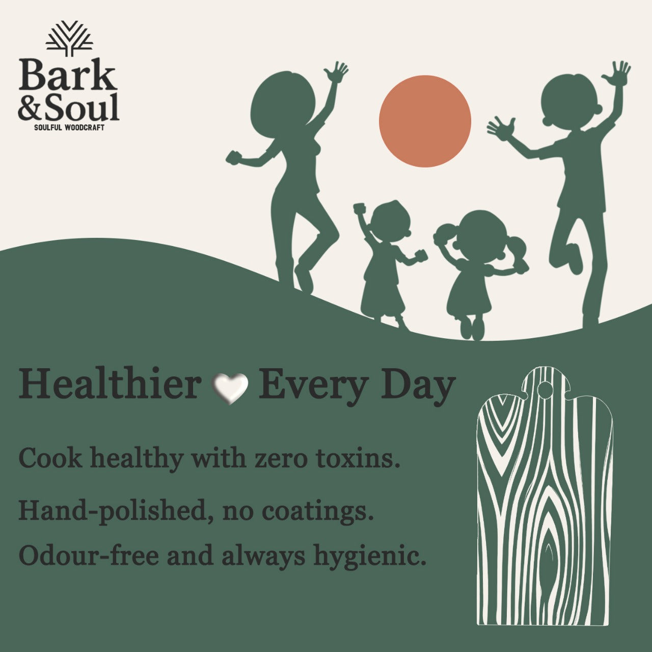 Bark & Soul Teakwood Chopping Board