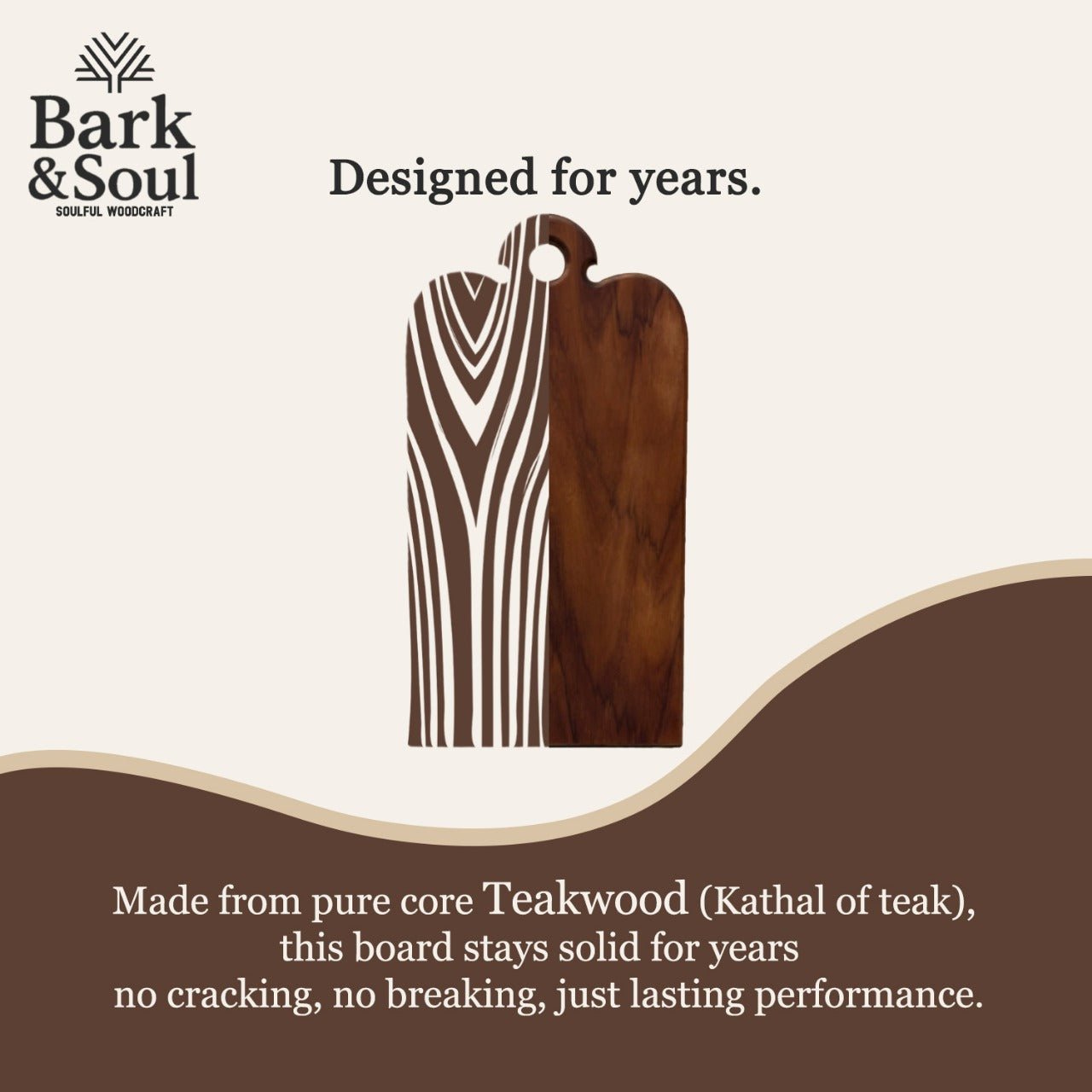 Bark & Soul Teakwood Chopping Board