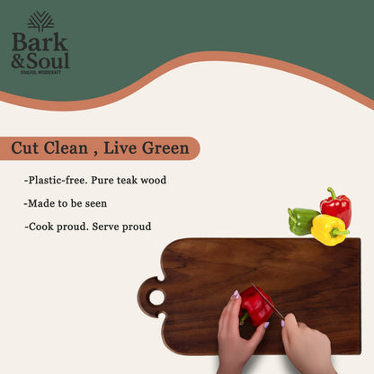 Bark & Soul Teakwood Chopping Board
