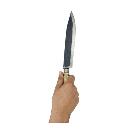 Handmade Forged Kitchen Knife | Multipurpose car leaf  Knife for Cutting Meat, Fish & Vegetables | Medium Size | Traditional Knife with Wooden Handle (Brown)