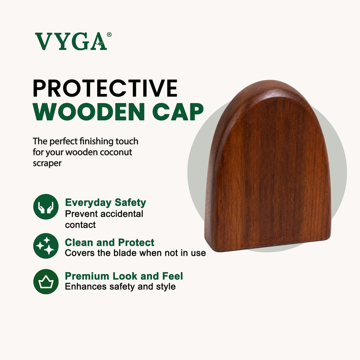 Vyga CURVE Premium Teak Wood Coconut Scraper — Handcrafted in Kerala 🥥✨