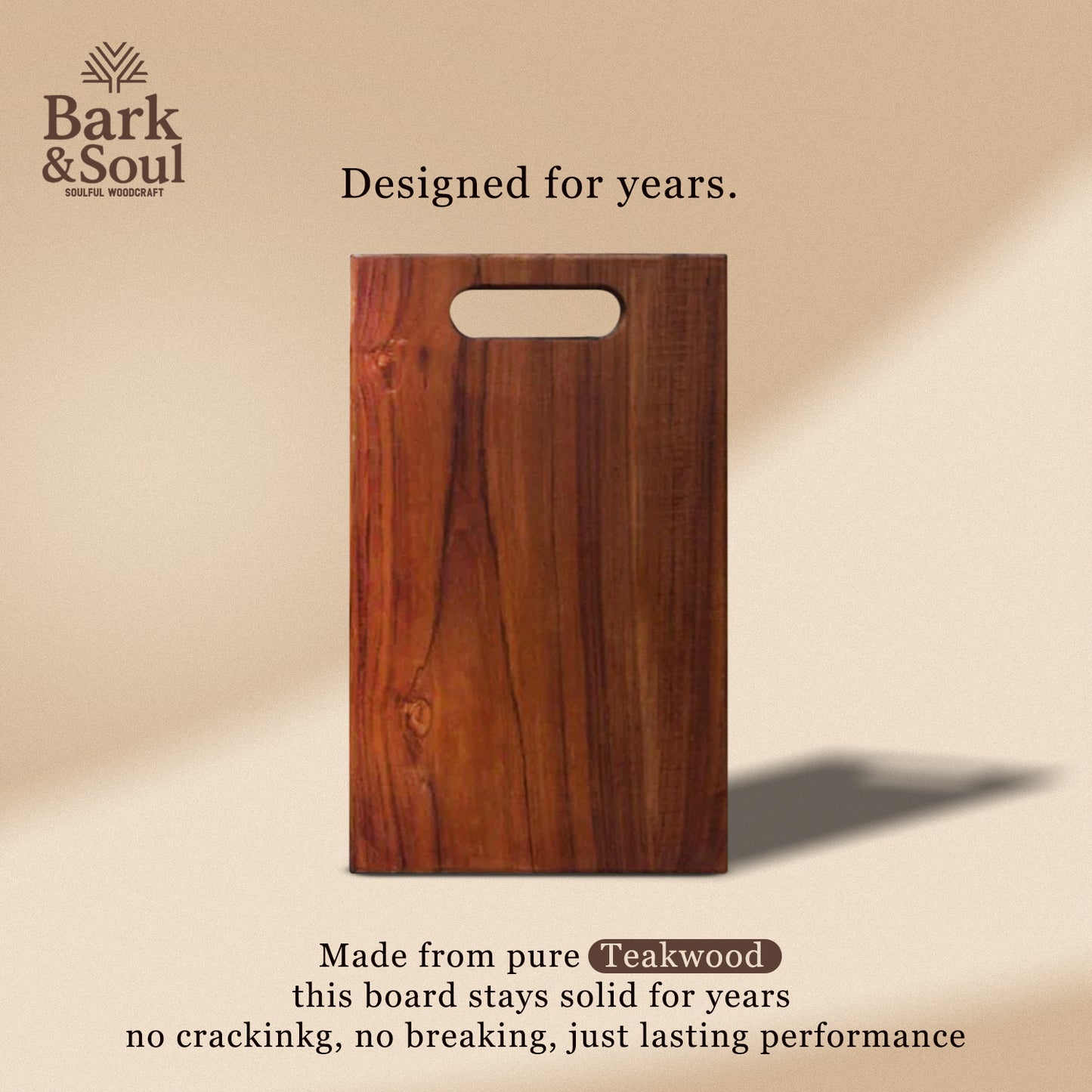 Bark & Soul Teakwood Chopping Board