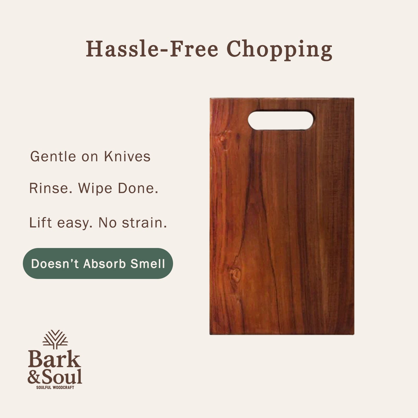 Bark & Soul Teakwood Chopping Board