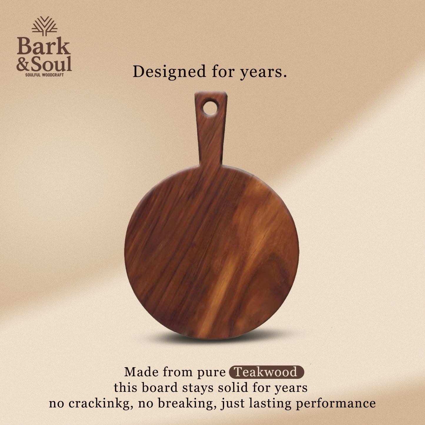Bark & Soul Teakwood Chopping Board