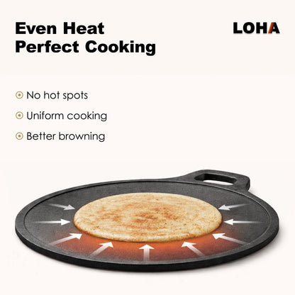 Loha Cast Iron Dosa Kallu | 10 Inch