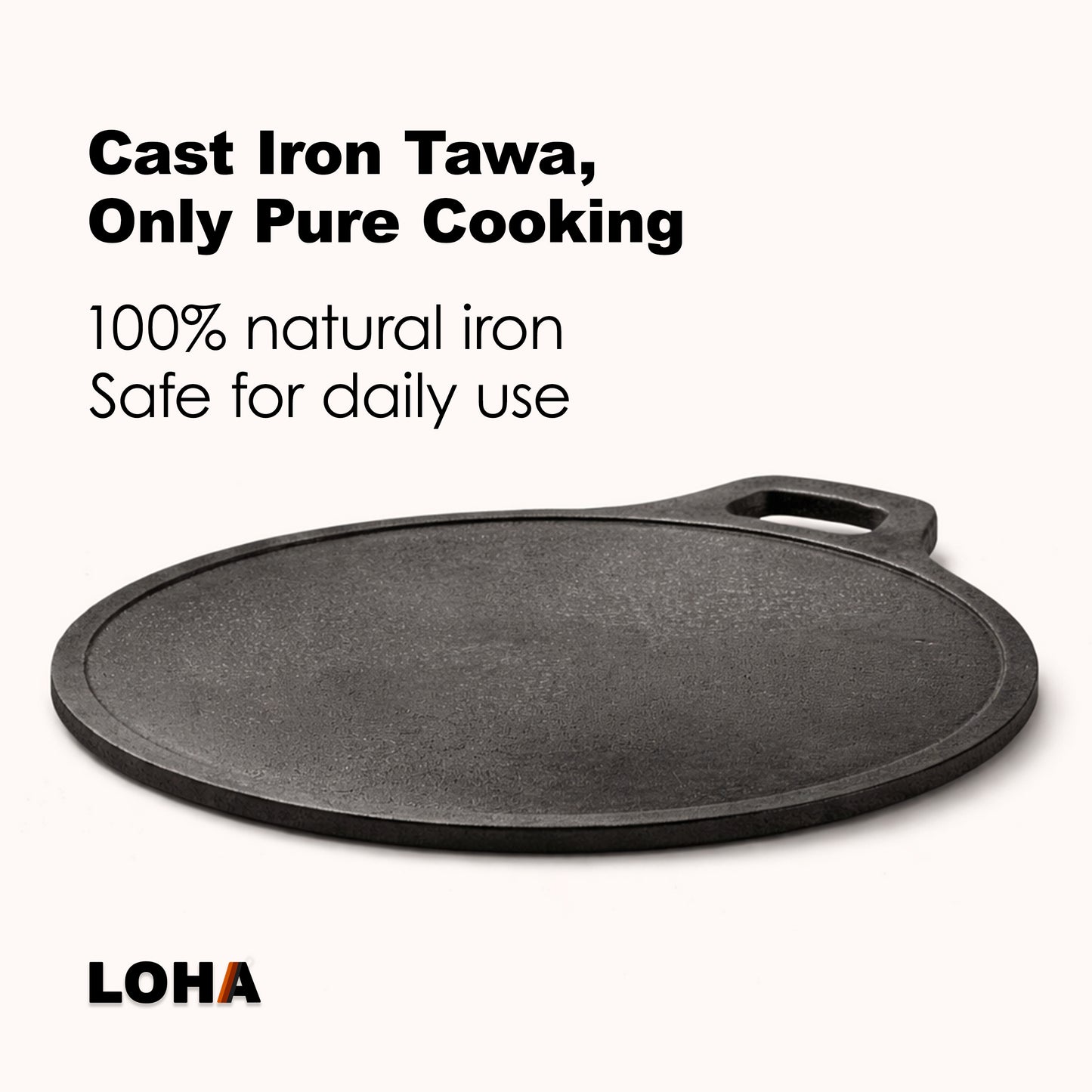 Loha Cast Iron Dosa Kallu | 10 Inch