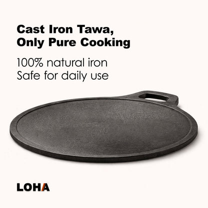 Loha Cast Iron Dosa Kallu | 10 Inch