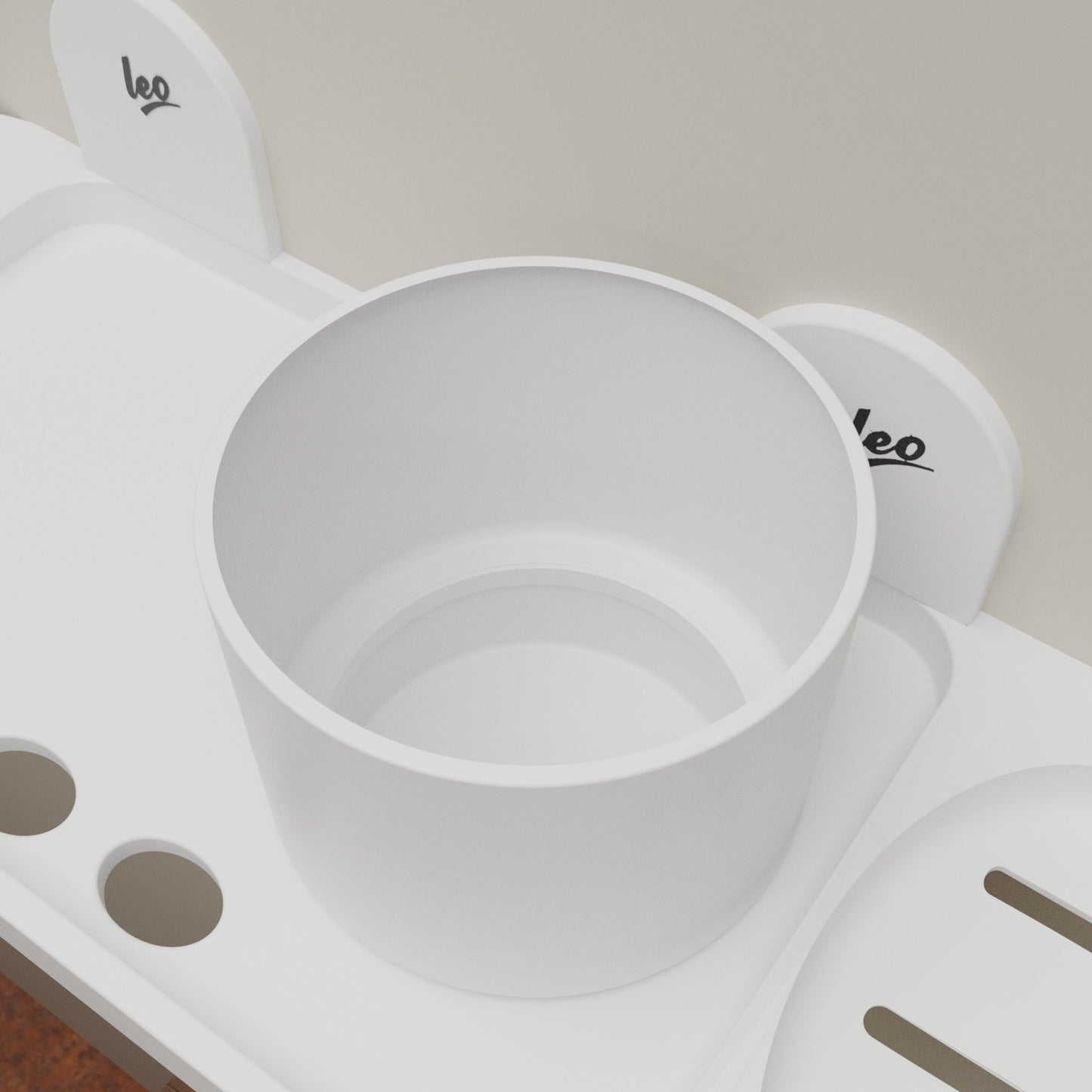 Leo 3 in 1 ABS Wall Shelf | Soap Dish, Tooth Brush Holder and Tumbler Holder in One| White Multipurpose Wall Shelf