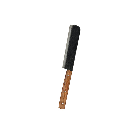 Handmade Forged Kitchen Knife | Multipurpose car Leaf Knife for Cutting Meat, Fish & Vegetables | Medium Size | Traditional Knife with Wooden Handle (Brown)