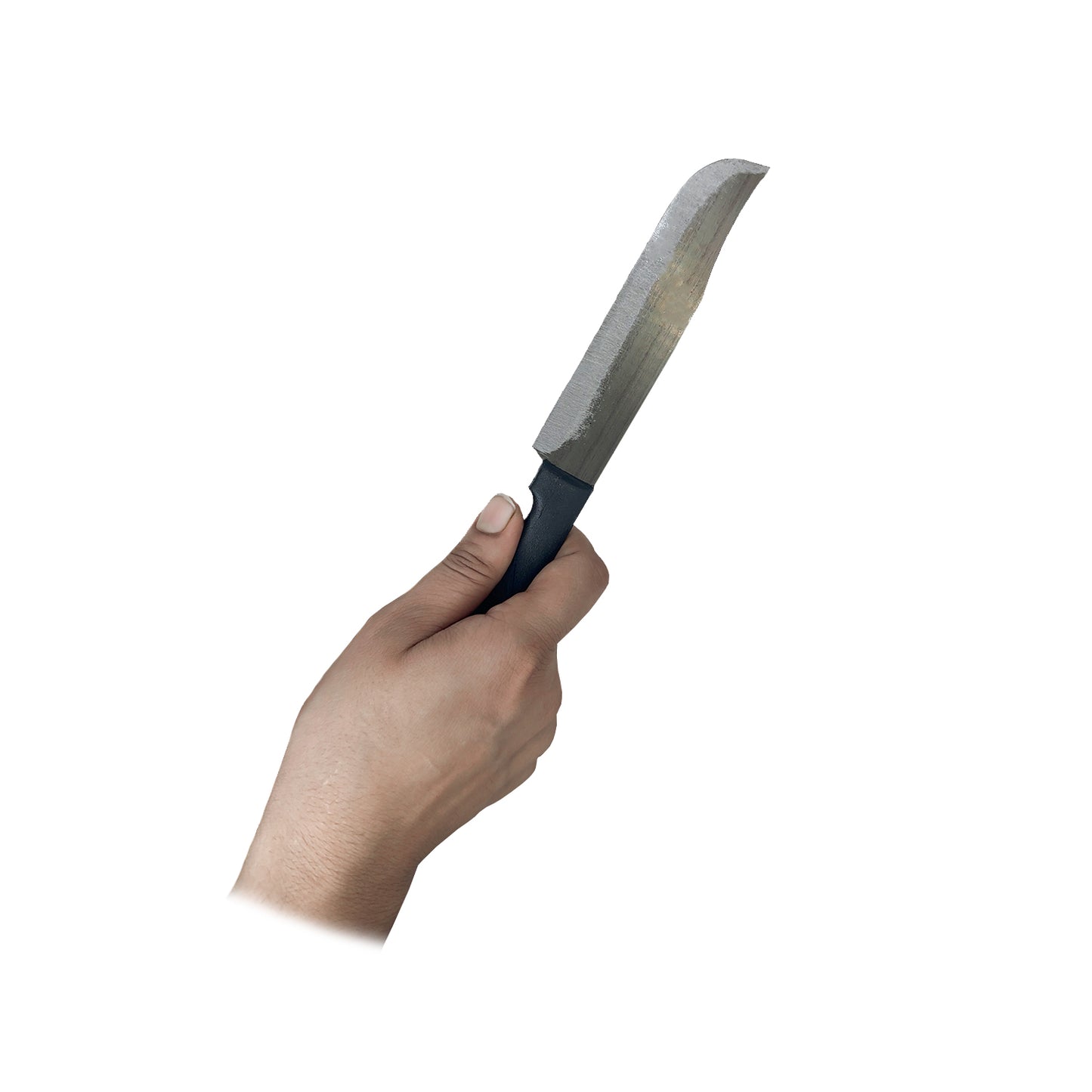 Handmade Iron Kitchen Knife | High-Carbon Steel Blade with True Edge Sharpness | Durable & Reliable | Black with Silver Finish