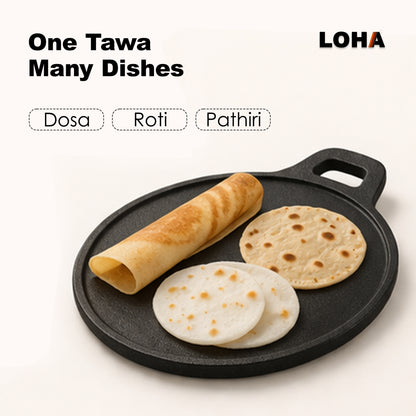 Loha Cast Iron Dosa Kallu | 10 Inch