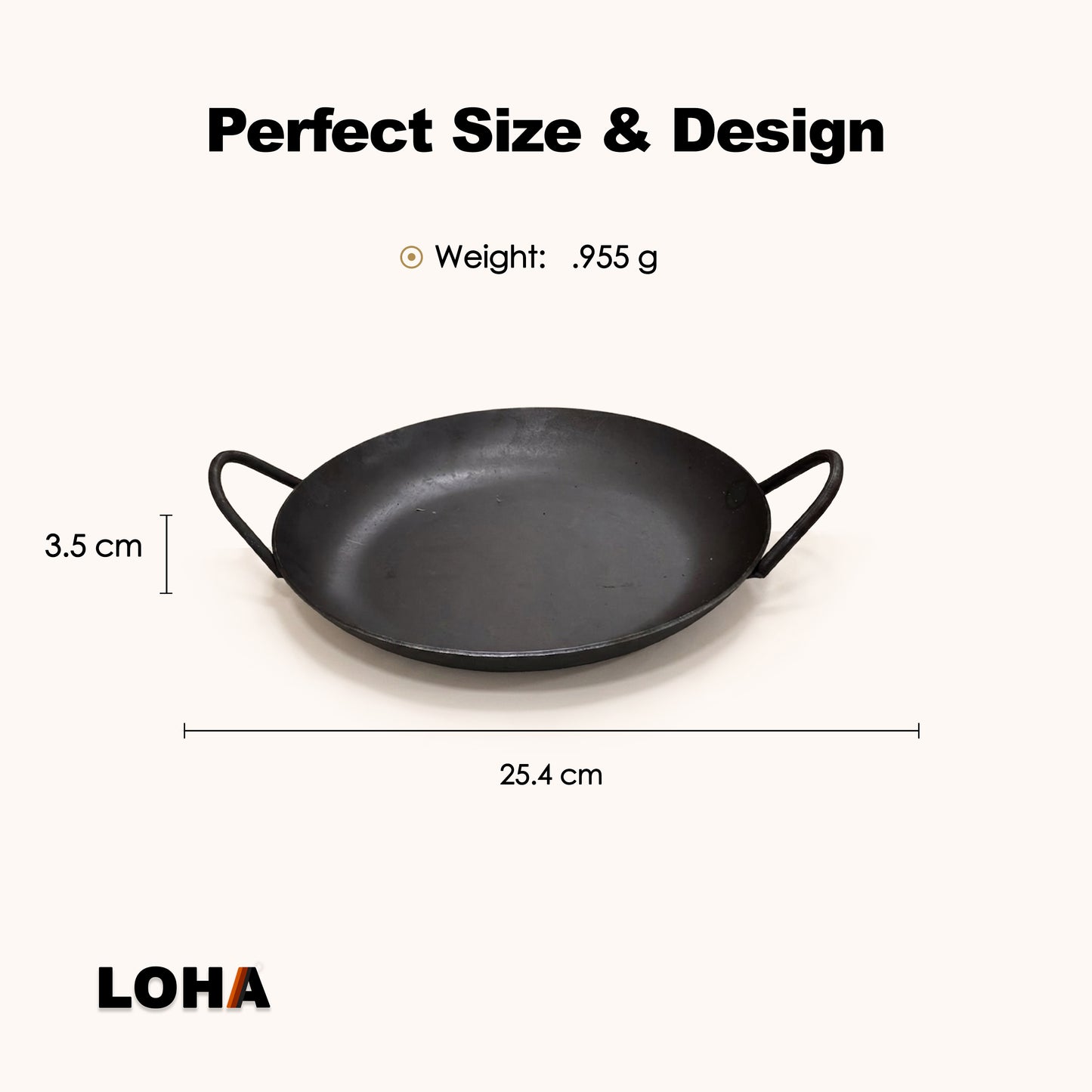 Loha Cast Iron Kadai | 10 Inch