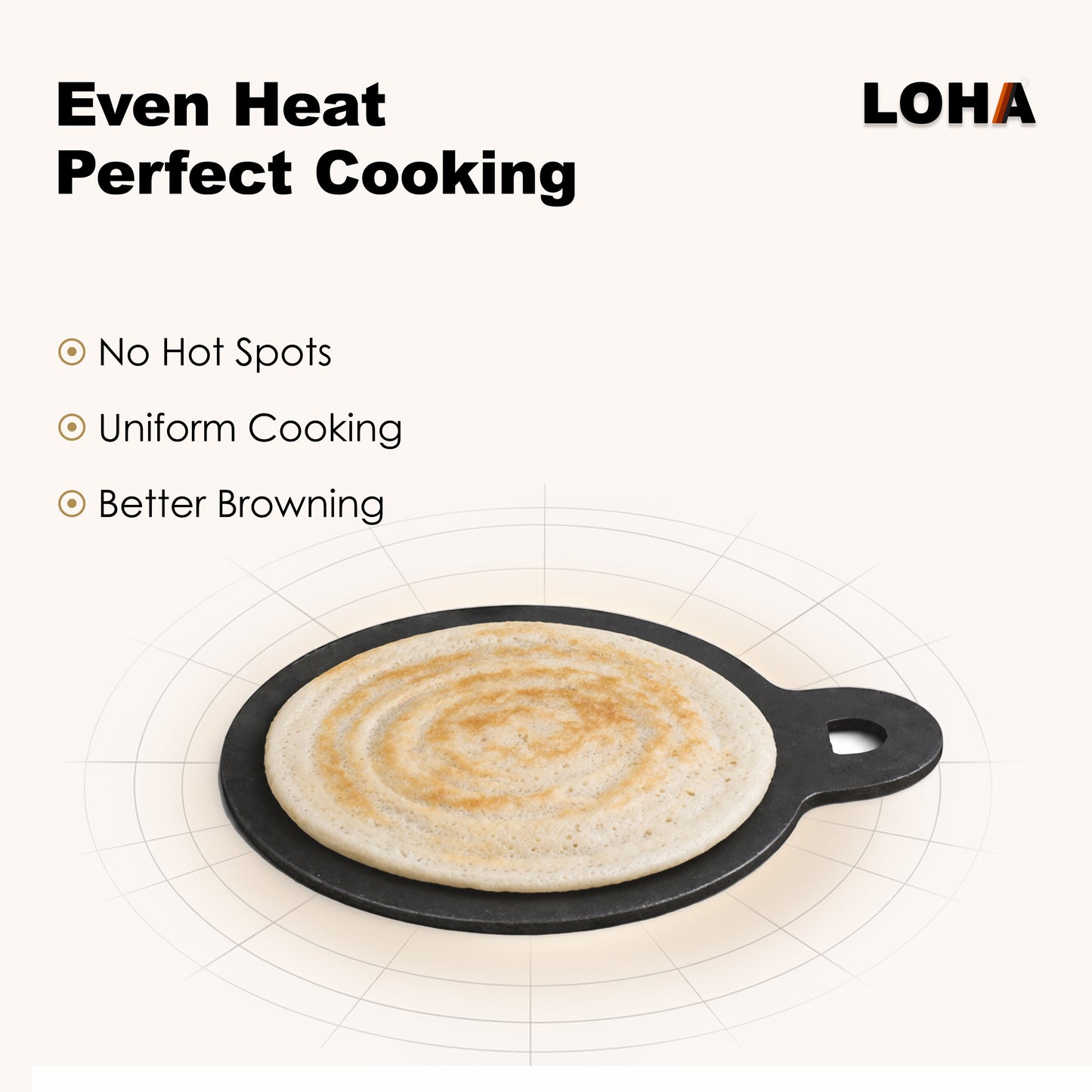 Loha Iron Dosa Tawa | 10 Inch