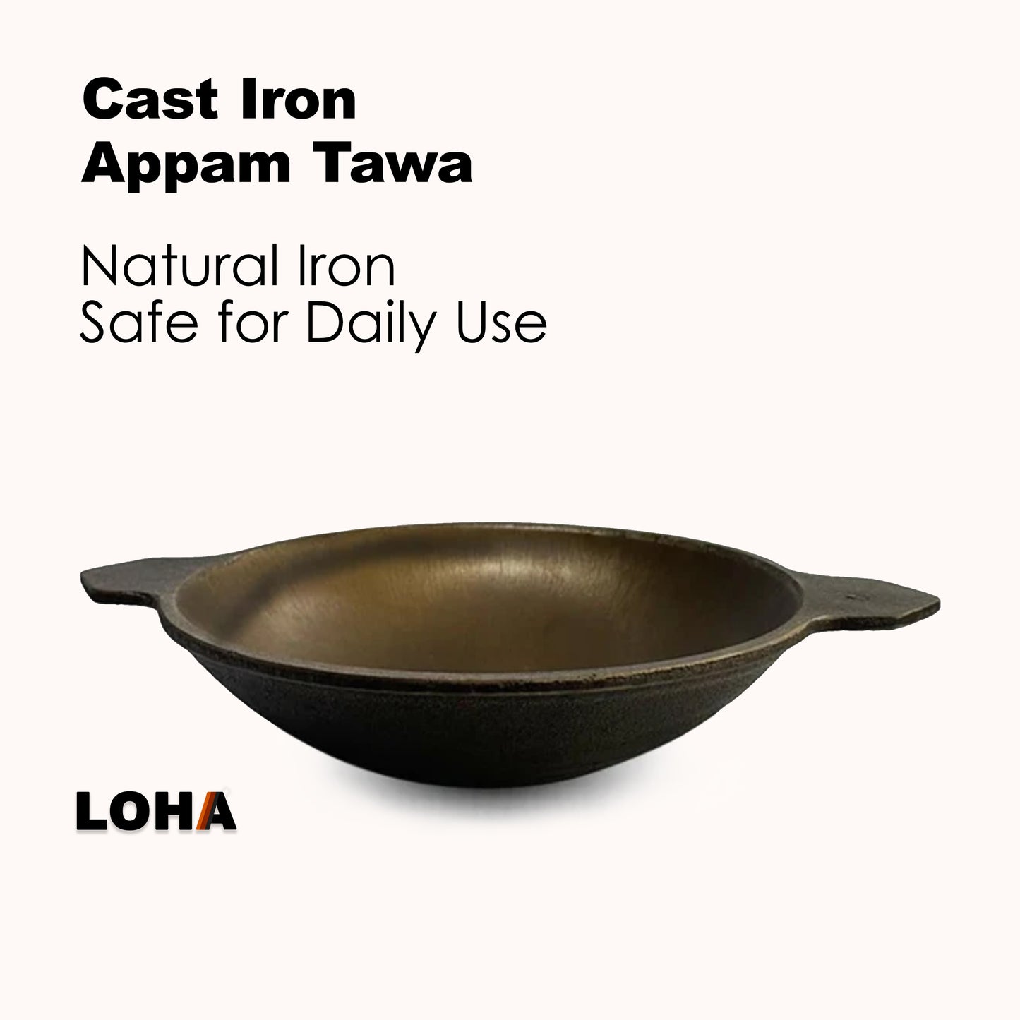 Loha Cast Iron Appam Tawa | 9 inch